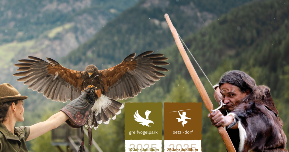 Ötzi Village/Bird of Prey Park | © Ötztal Tourismus / Ötzi-Dorf Umhausen