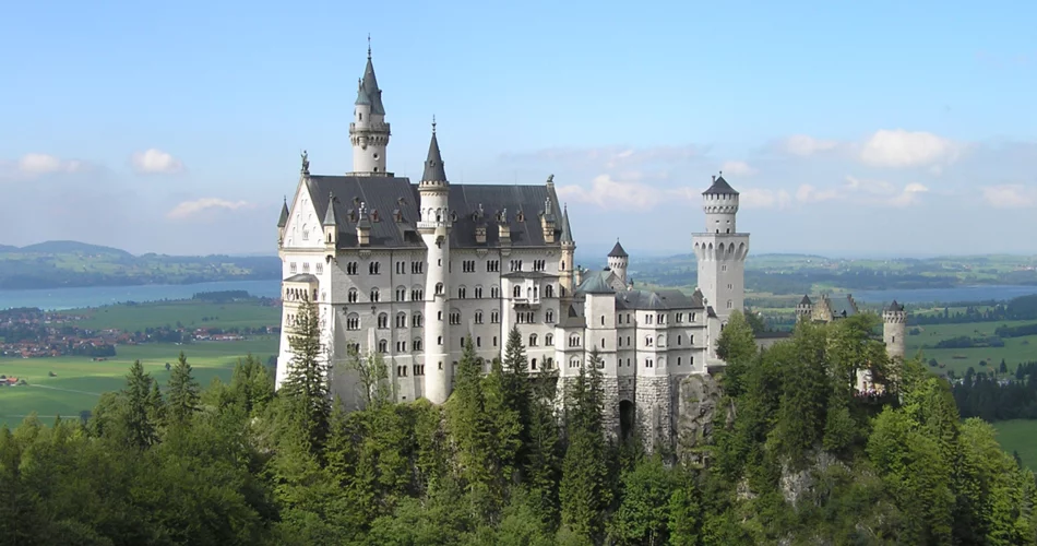 Neuschwanstein Castle in the summer
