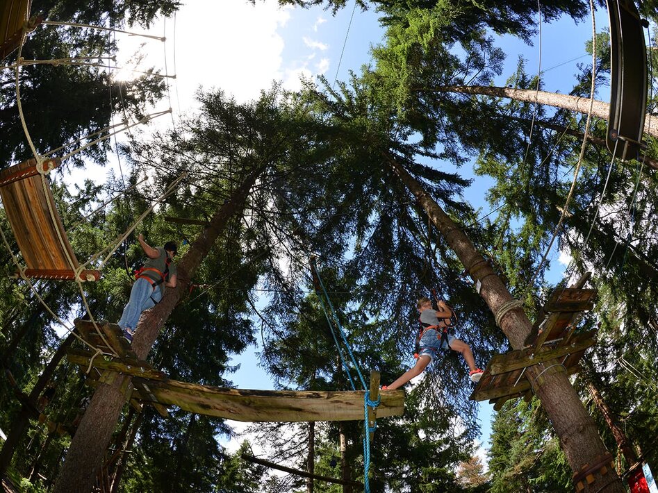Fischauge von unten | © Kletterwald Garmisch-Partenkirchen / Peter Krimninger