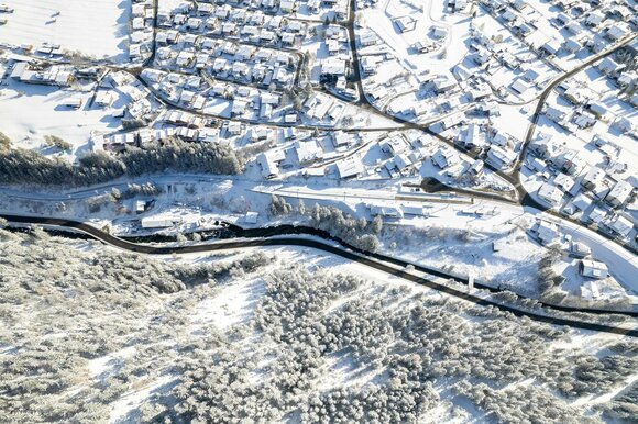 Ehrwald in winter from above | © Tiroler Zugspitz Arena/Zotz Lea