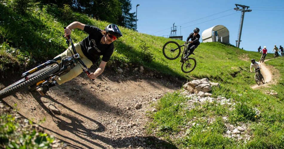 Radfahrer auf Trail | © Tiroler Zugspitz Arena/Nikola Radovic