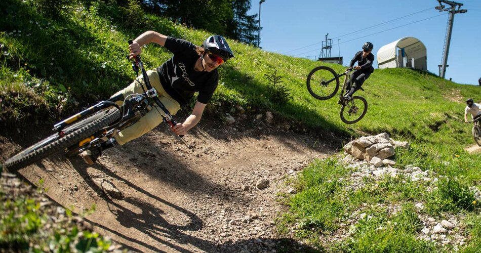 Radfahrer auf Trail | © Tiroler Zugspitz Arena/Nikola Radovic