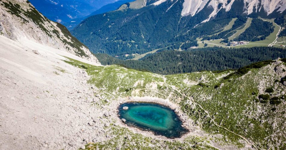 Brendlsee from above | © Tiroler Zugspitz Arena/V. Schennach