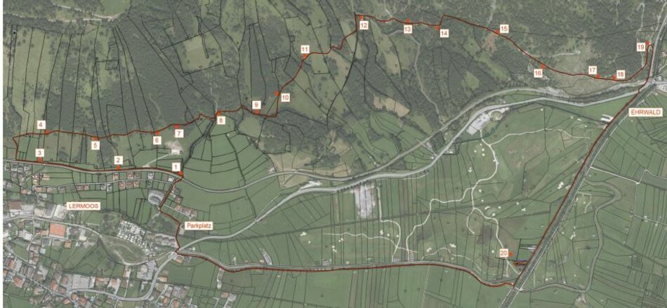 Map of the Aktivmeile | © Tiroler Zugspitz Arena