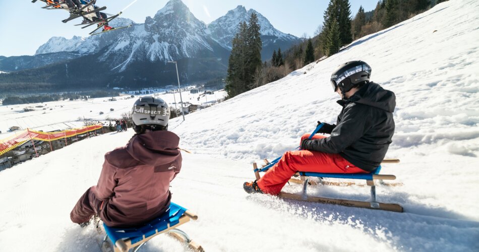 Tobogganing in Lermoos | © Tiroler Zugspitz Arena/Valentin Schennach