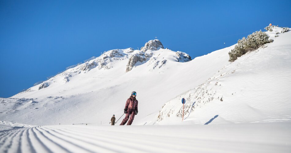 Skifahrer auf Piste | © Tiroler Zugspitz Arena