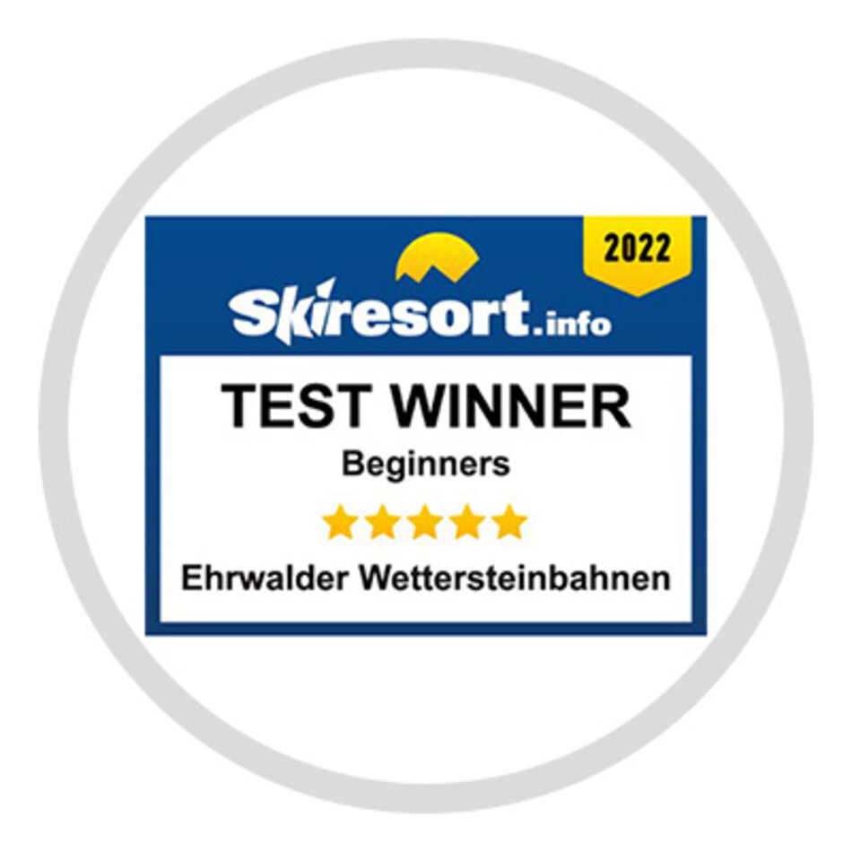 An award from Skiresort.de with the label Test Winner Beginners | © Skiresort.de